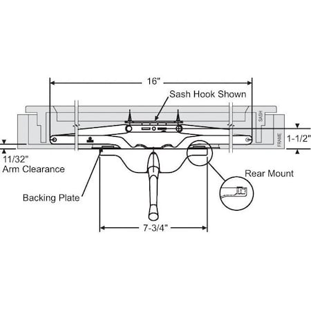 Strybuc Awning Scissors Arm Operator 29-181-3